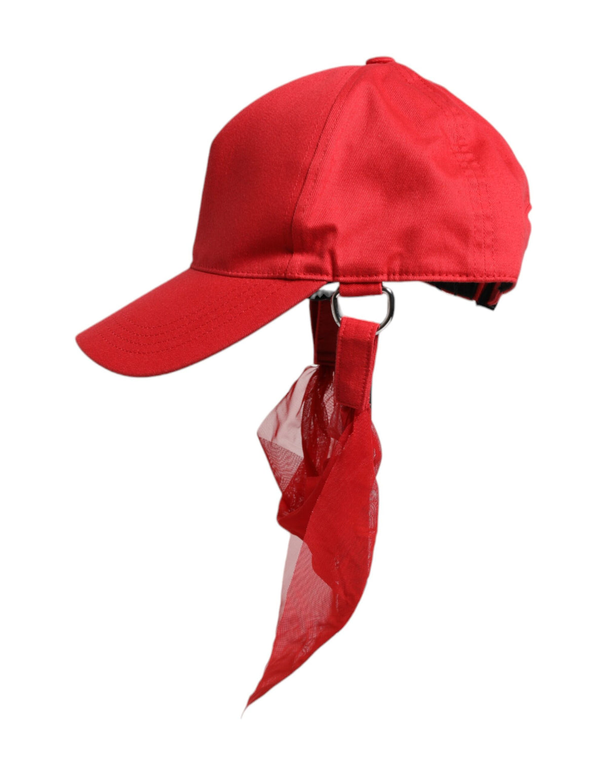 Red Cotton 6 Panels Women Baseball Cap