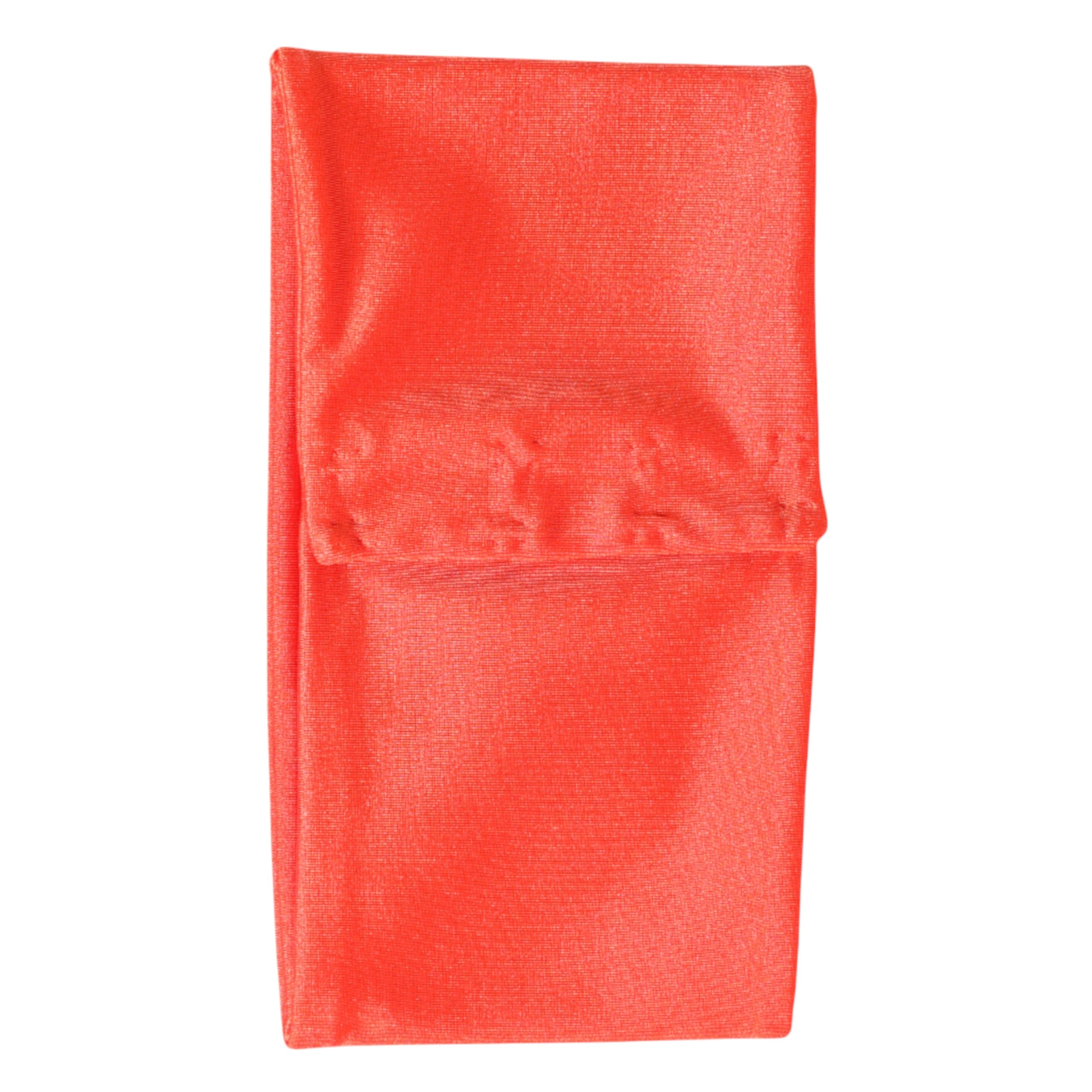 Orange Nylon Stretch Women Neck Warmer Scarf