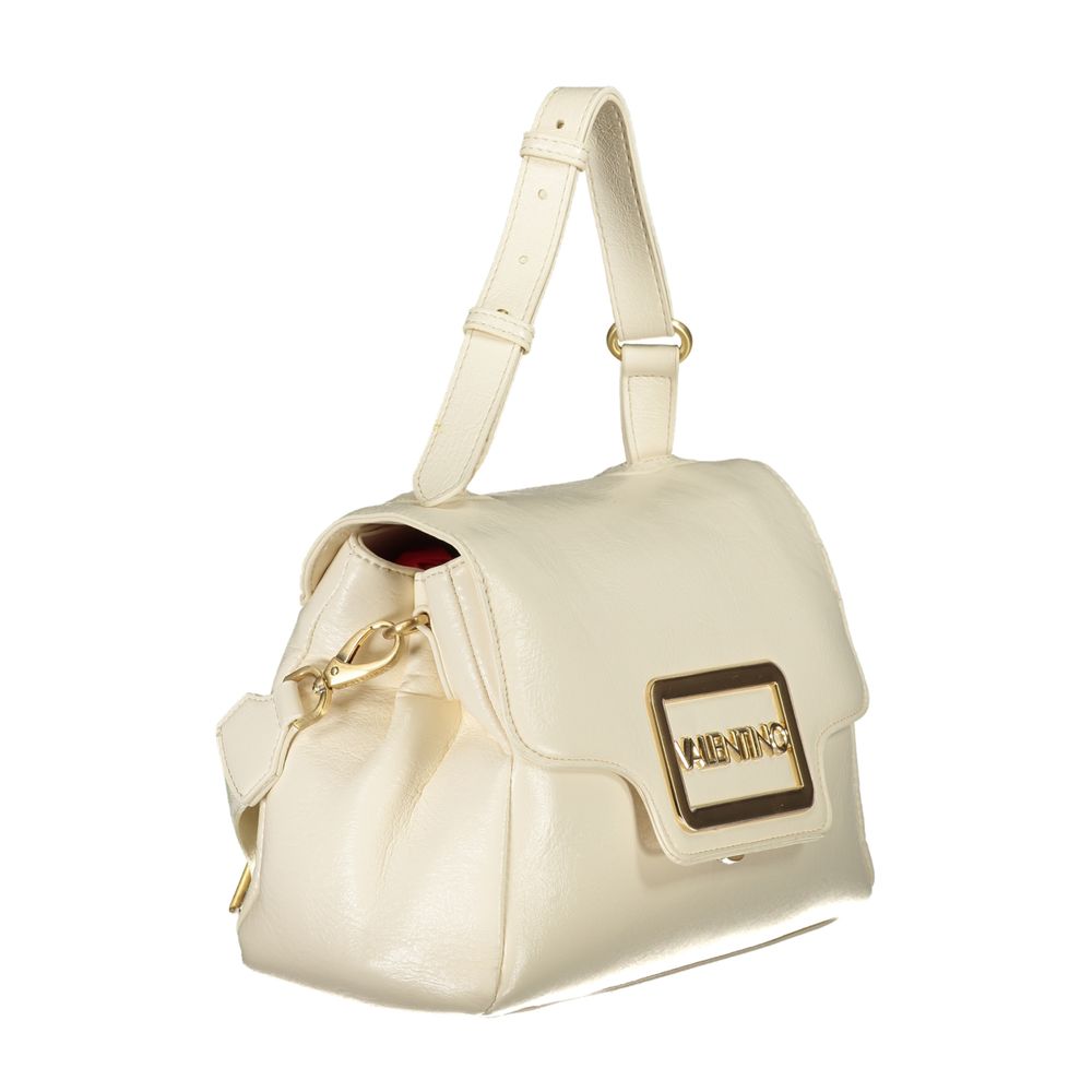 Beige Polyurethane Women's Bag