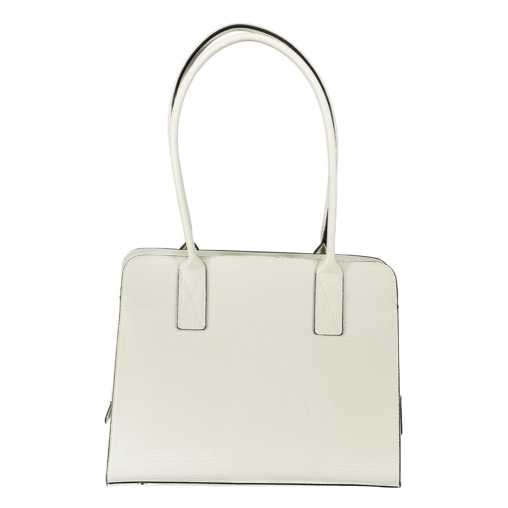 White Polyurethane Womens Bag