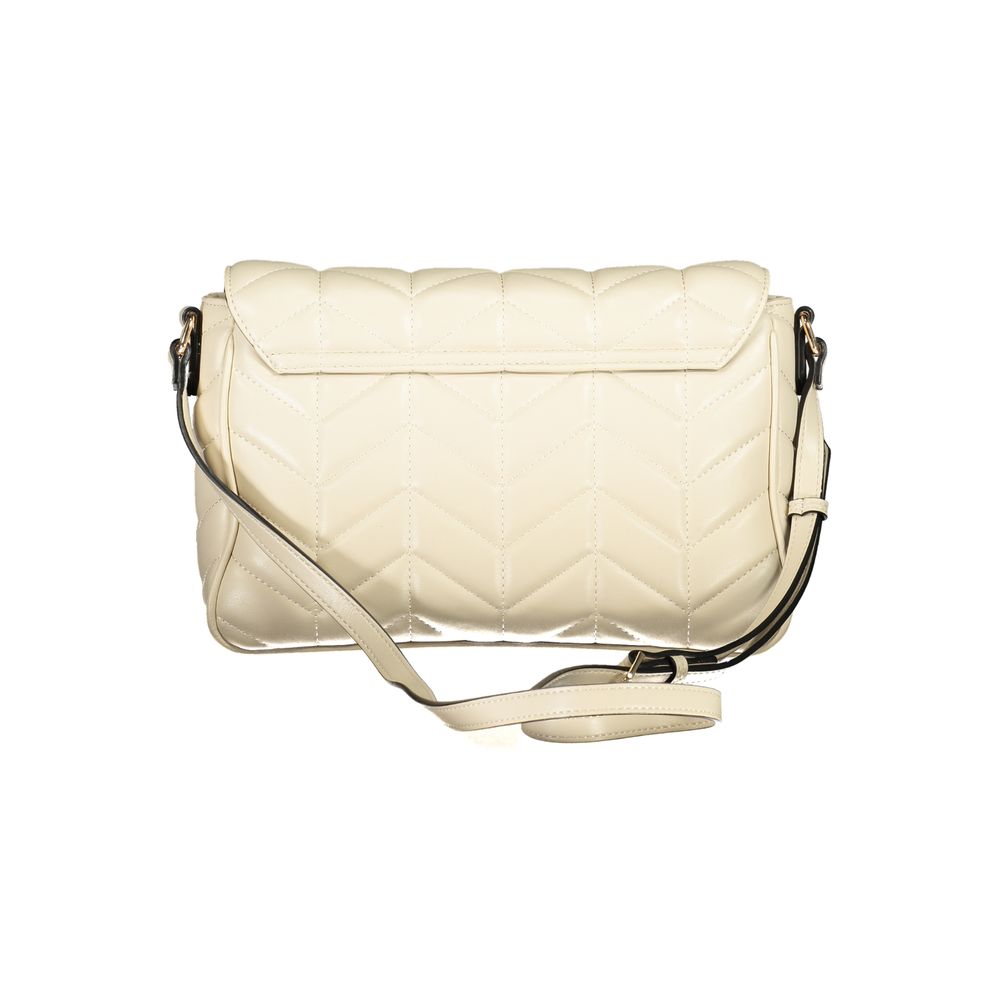 Beige Polyurethane Women's Bag
