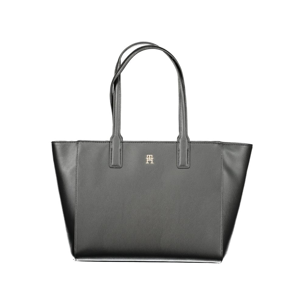 Black Recycled Polyester Women Handbag