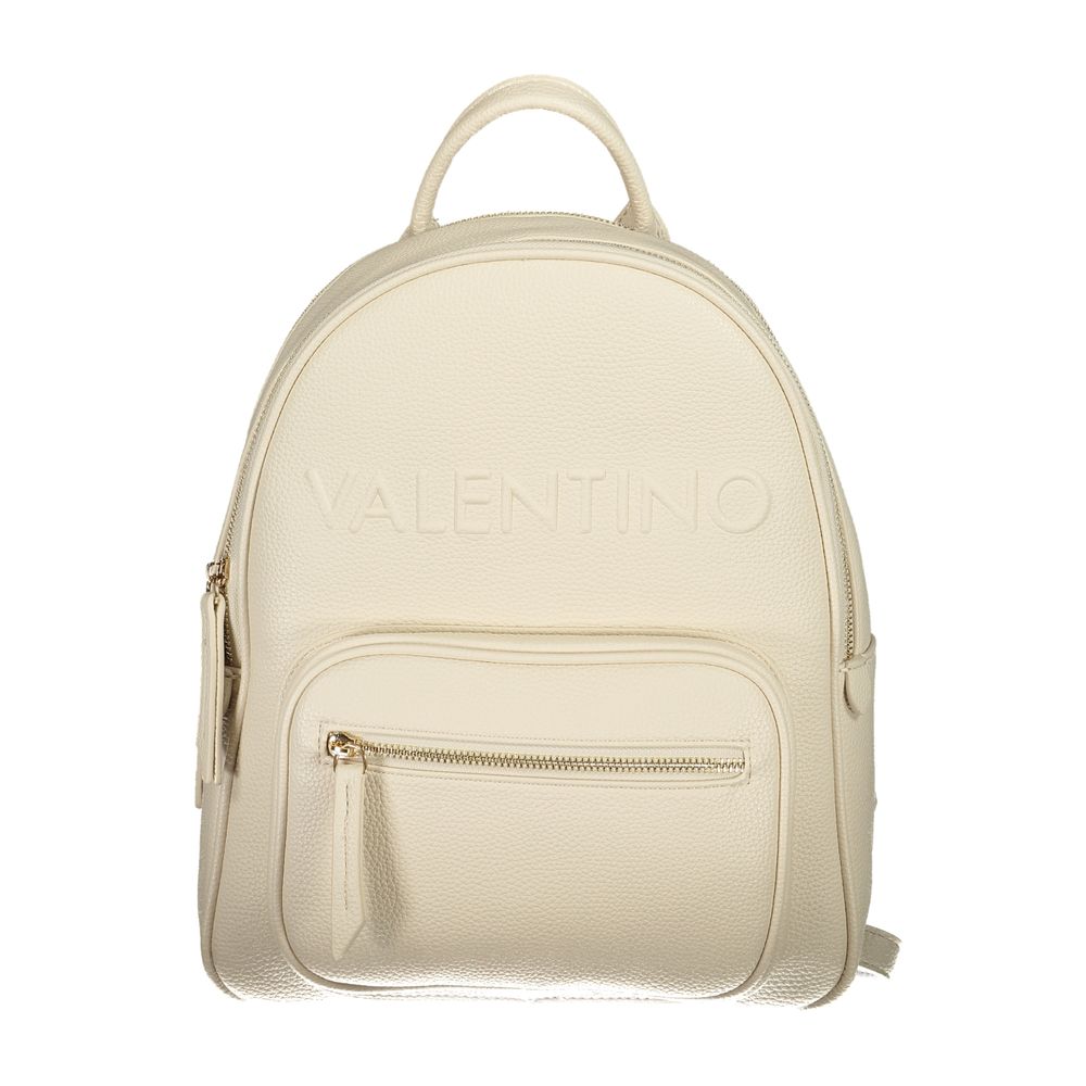 Beige Polyurethane Women Backpack