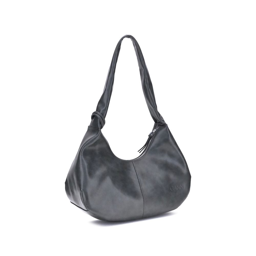 Black Lyocell Shoulder Bag
