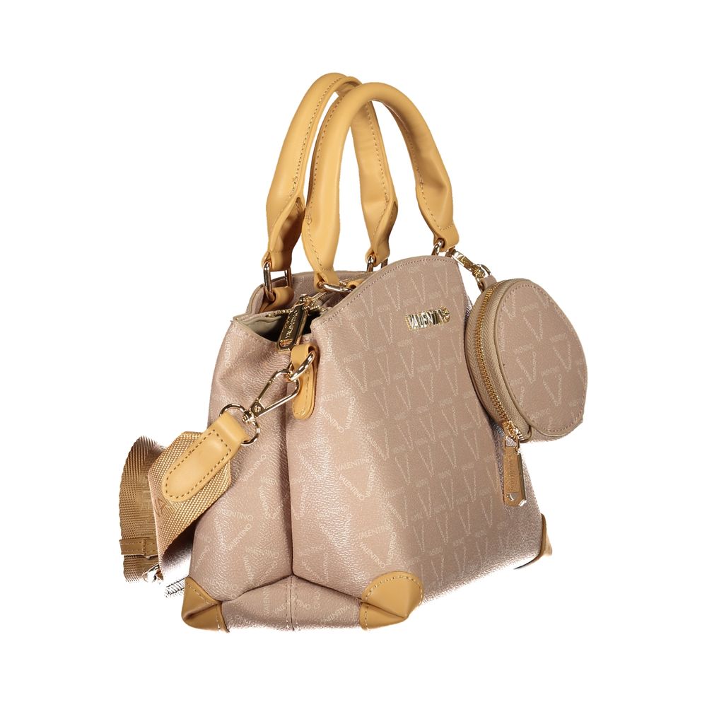 Beige Polyurethane Women's Bag