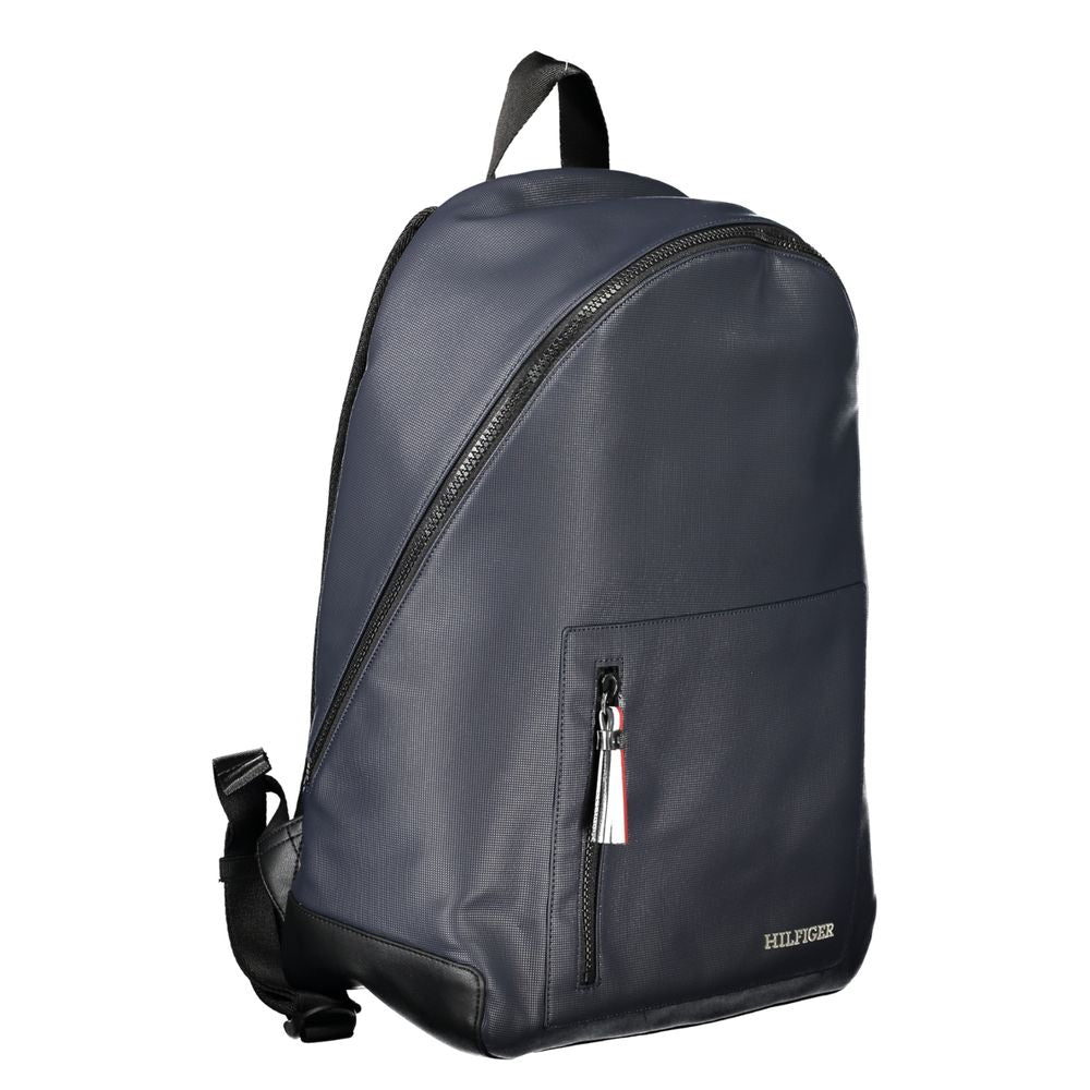 Blu Polyurethane Men Backpack