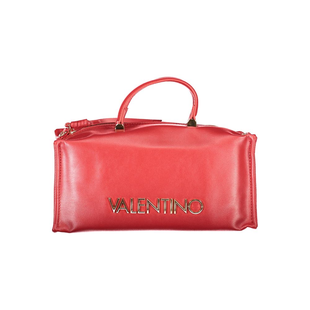 Red Polyurethane Women Handbag