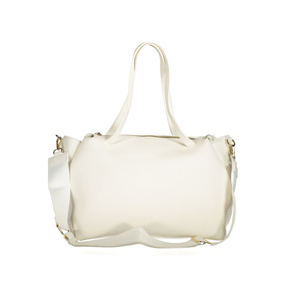 Bianco Polyurethane Woman Handbag