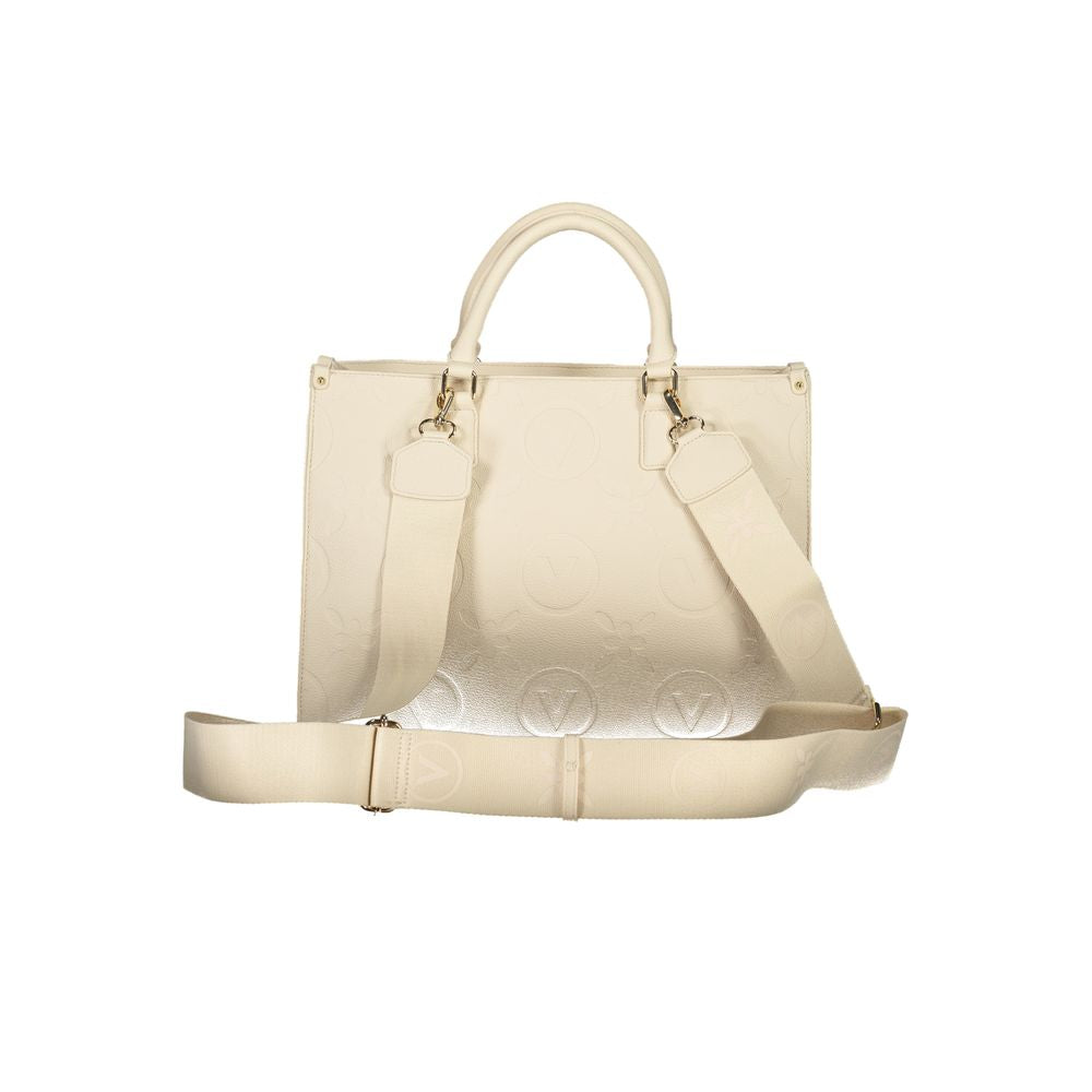 Beige Polyethylene Women Handbag