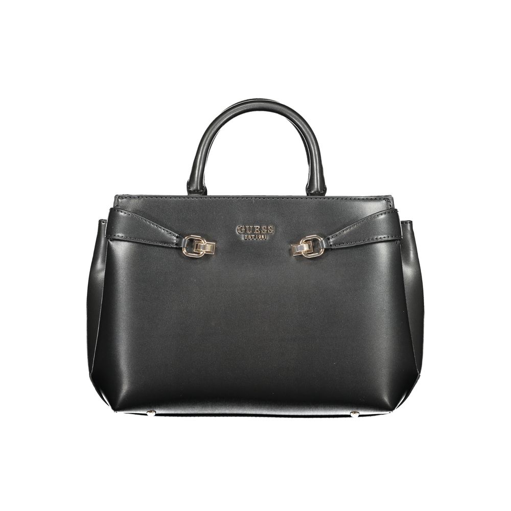 Black Polyethylene Women Handbag