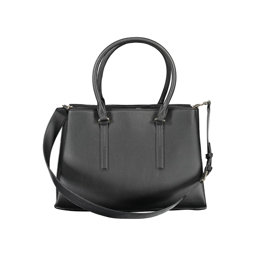 Black Polyester Handbag