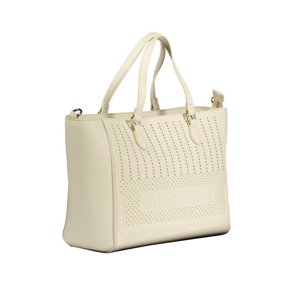 White Polyurethane Women Handbag