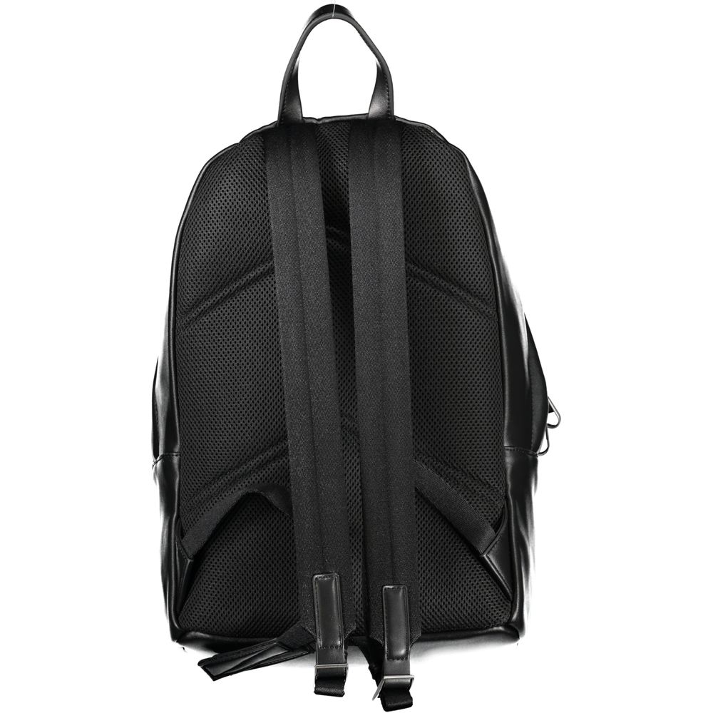 Black Polyester Men's Backpack