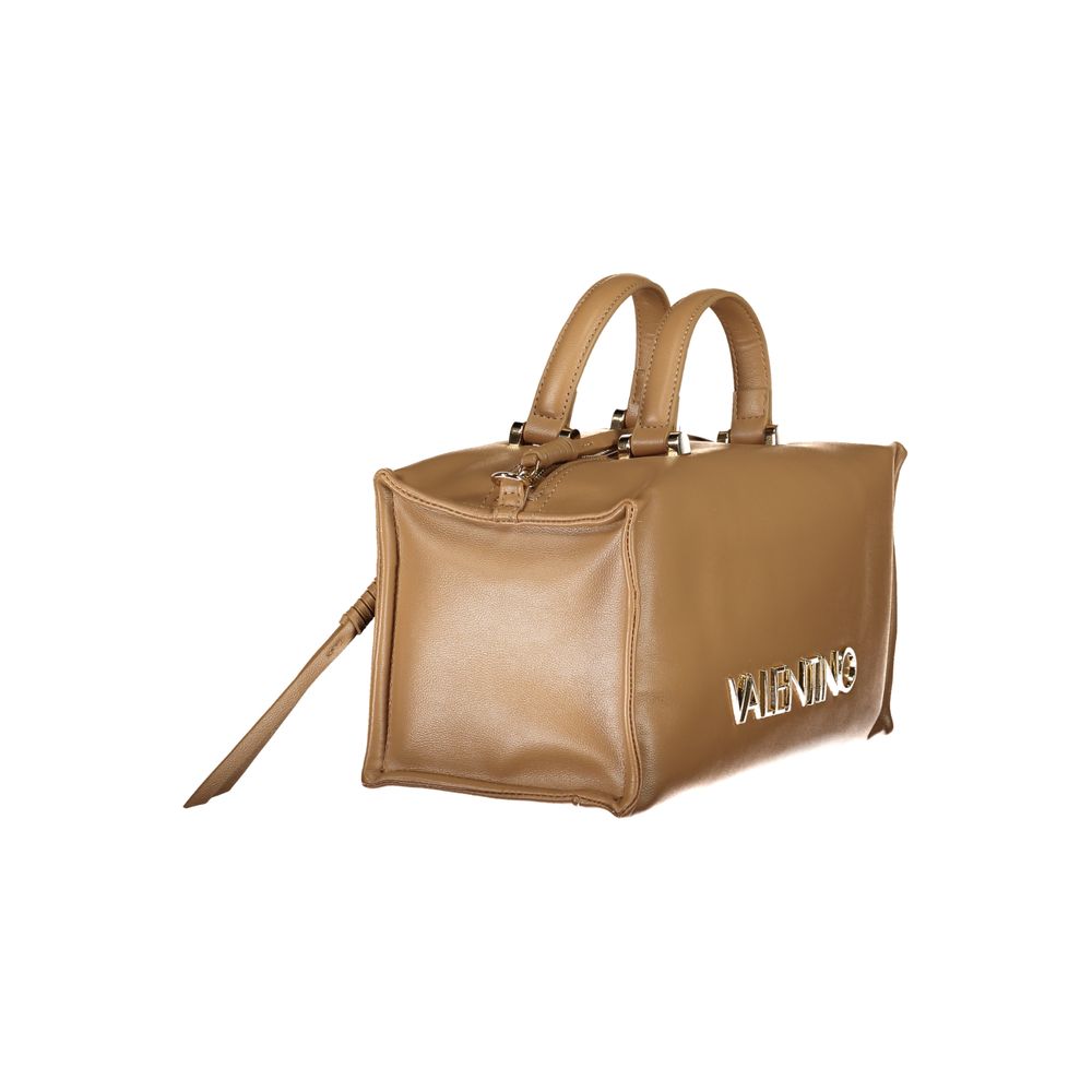 Beige Polyurethane Women's Bag