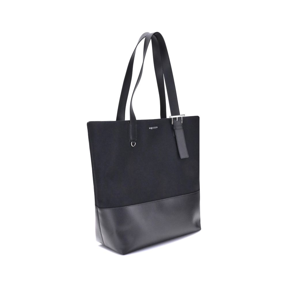 Black Fabric Shoulder Bag