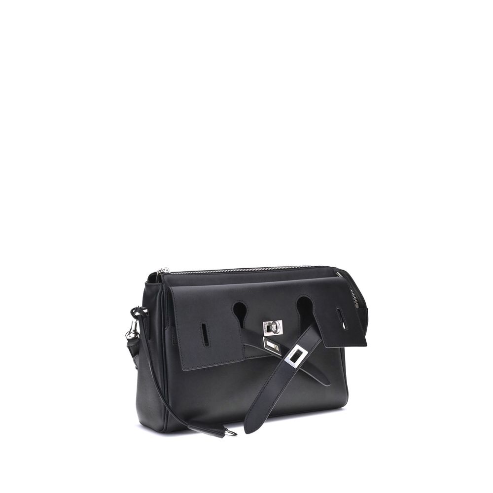 Black Calf Leather Bos Taurus Shoulder Bag