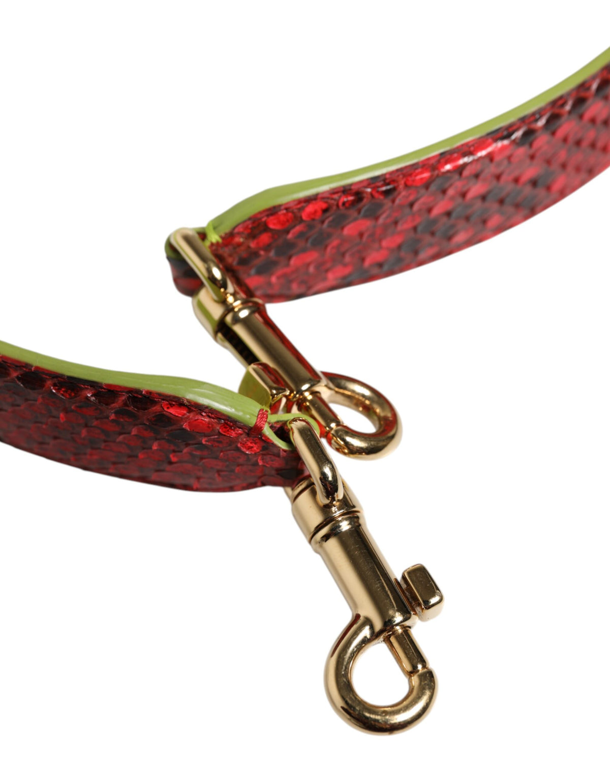 Red Exotic Leather Handbag Accessory Shoulder Strap
