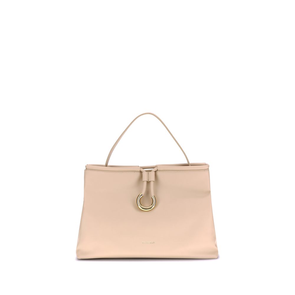 Beige Calf Leather Bos Taurus Handbag
