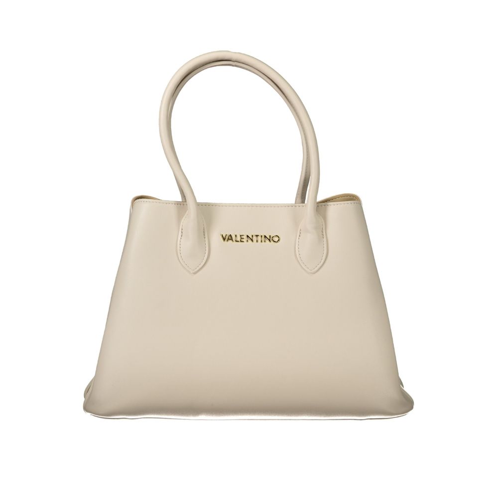 Beige Polyethylene Women Handbag