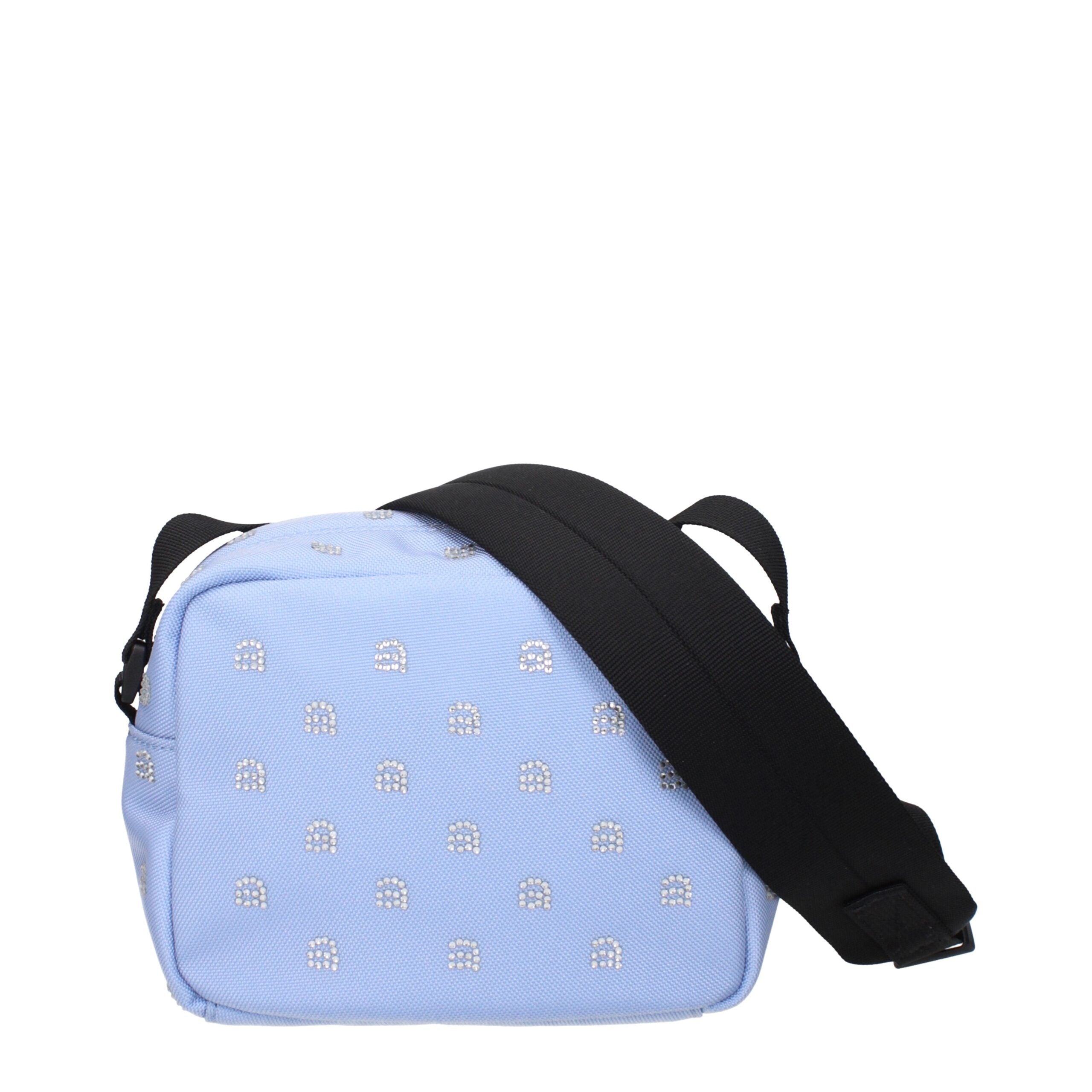 Light Blue Fabric Crossbody Bag