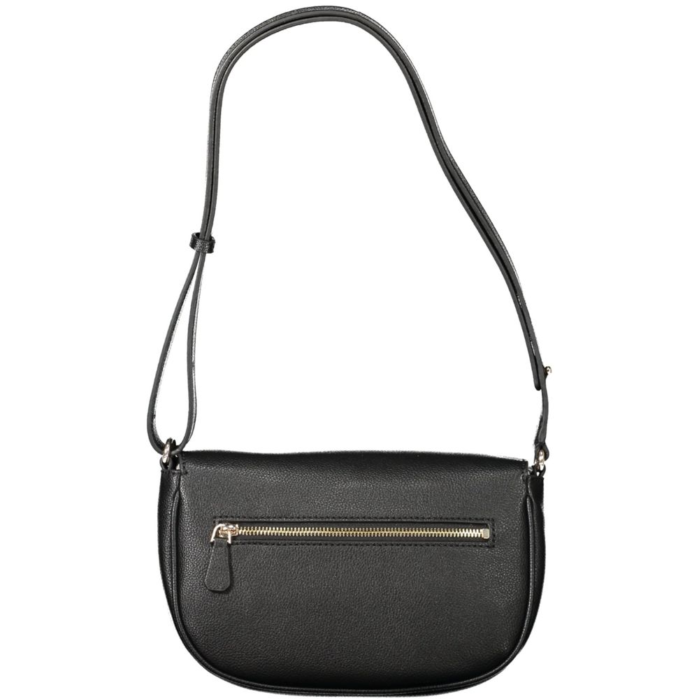 Black Polyethylene Women Handbag