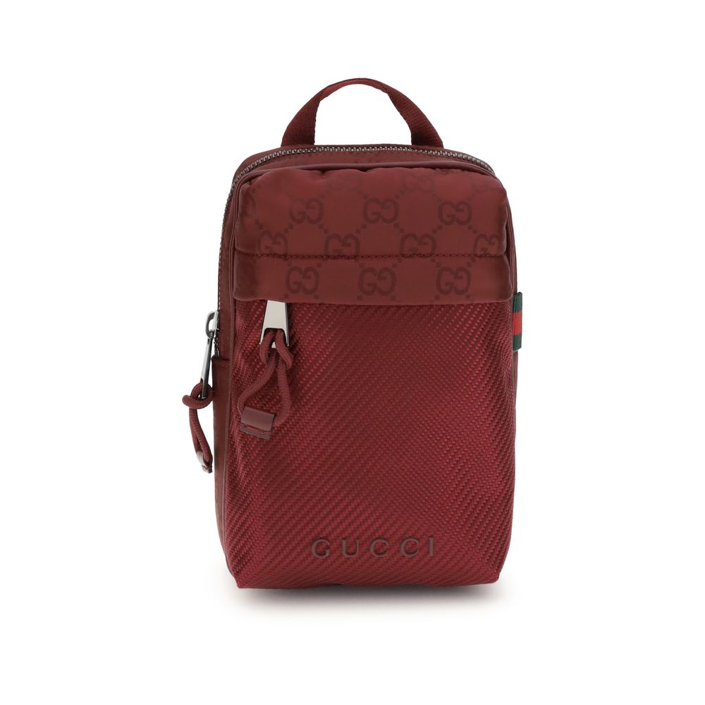 Bordeaux Polyamide Shoulder Bag