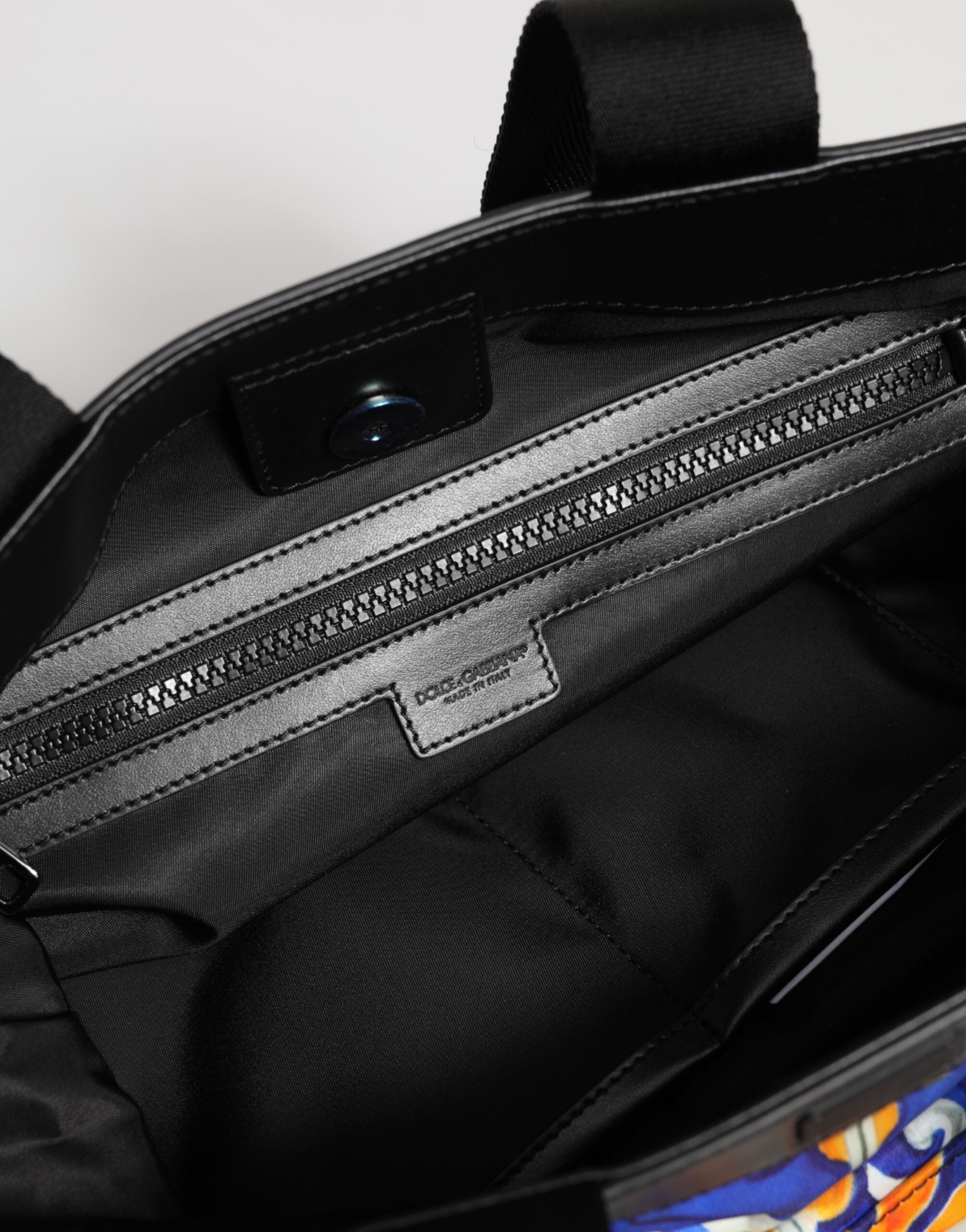 Multicolor Maiolica Print Tote Shoulder Strap Bag