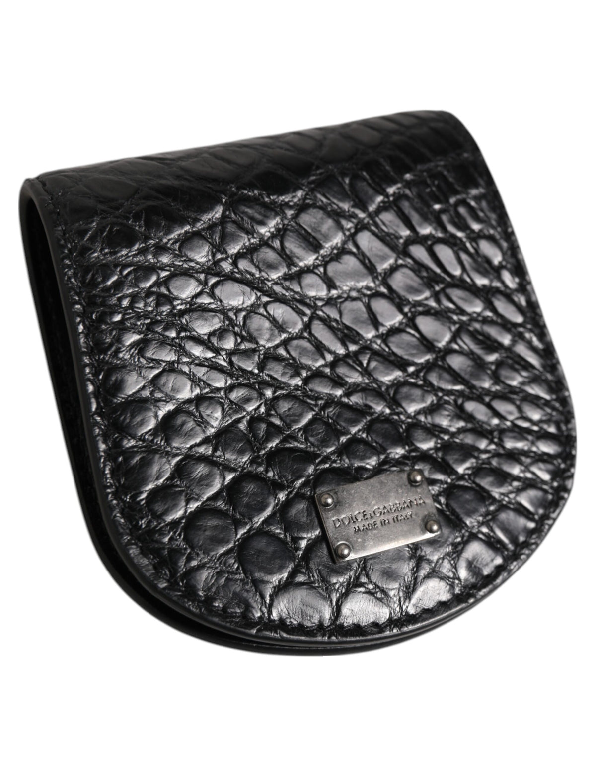 Black Exotic Skin Coin Condom Case Holder Pocket Wallet