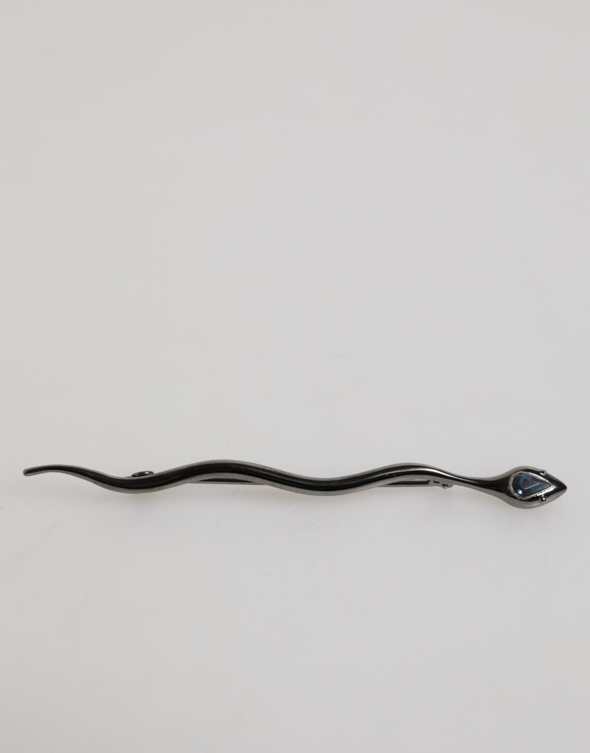 Black Brass Crystal Spilla Serpente Mens Brooch Pin