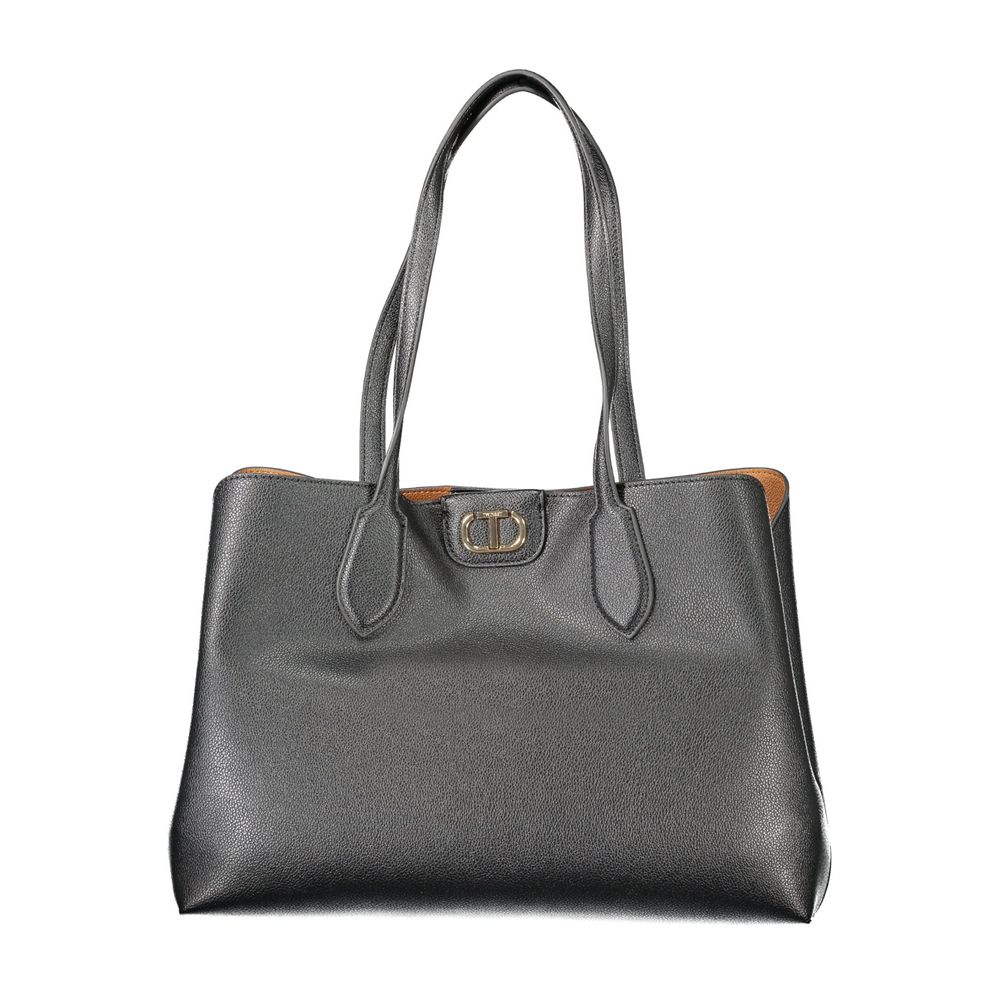 Nero Poliuretano Women Tote