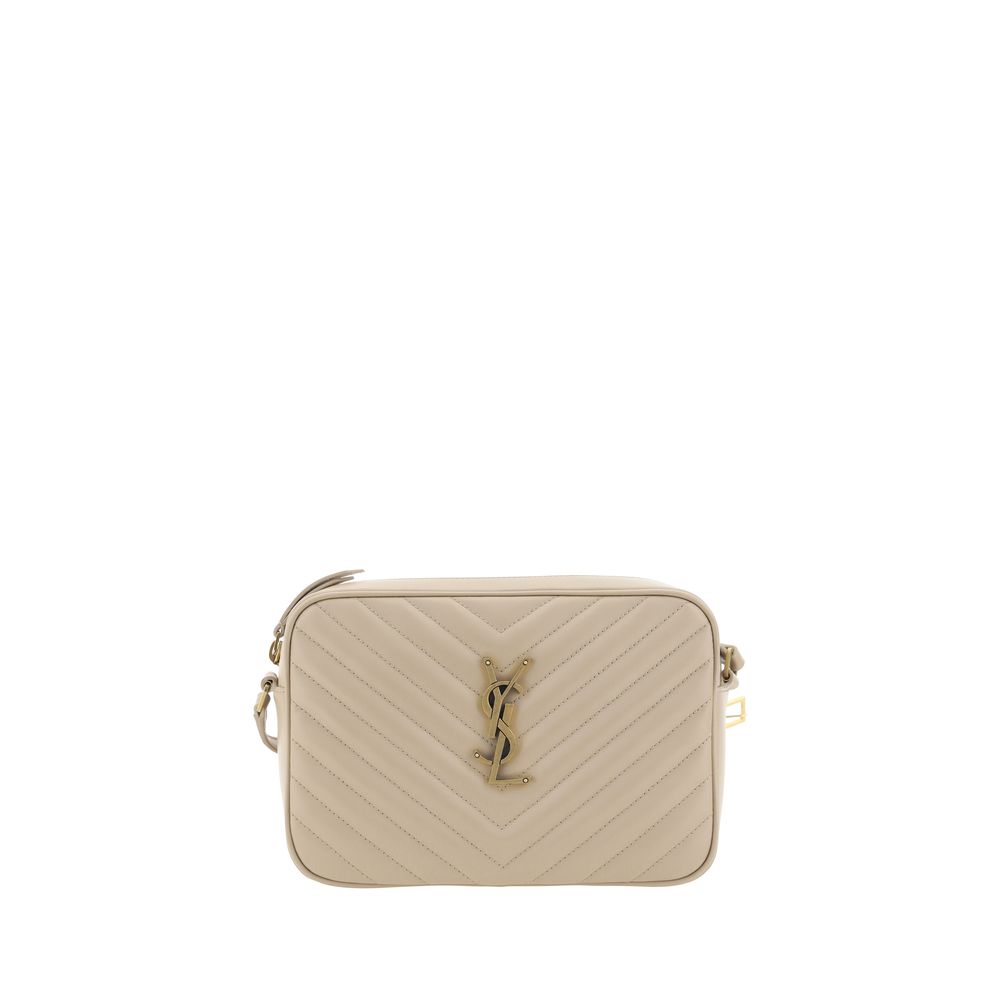 Beige Calf Leather Bos Taurus Shoulder Bag