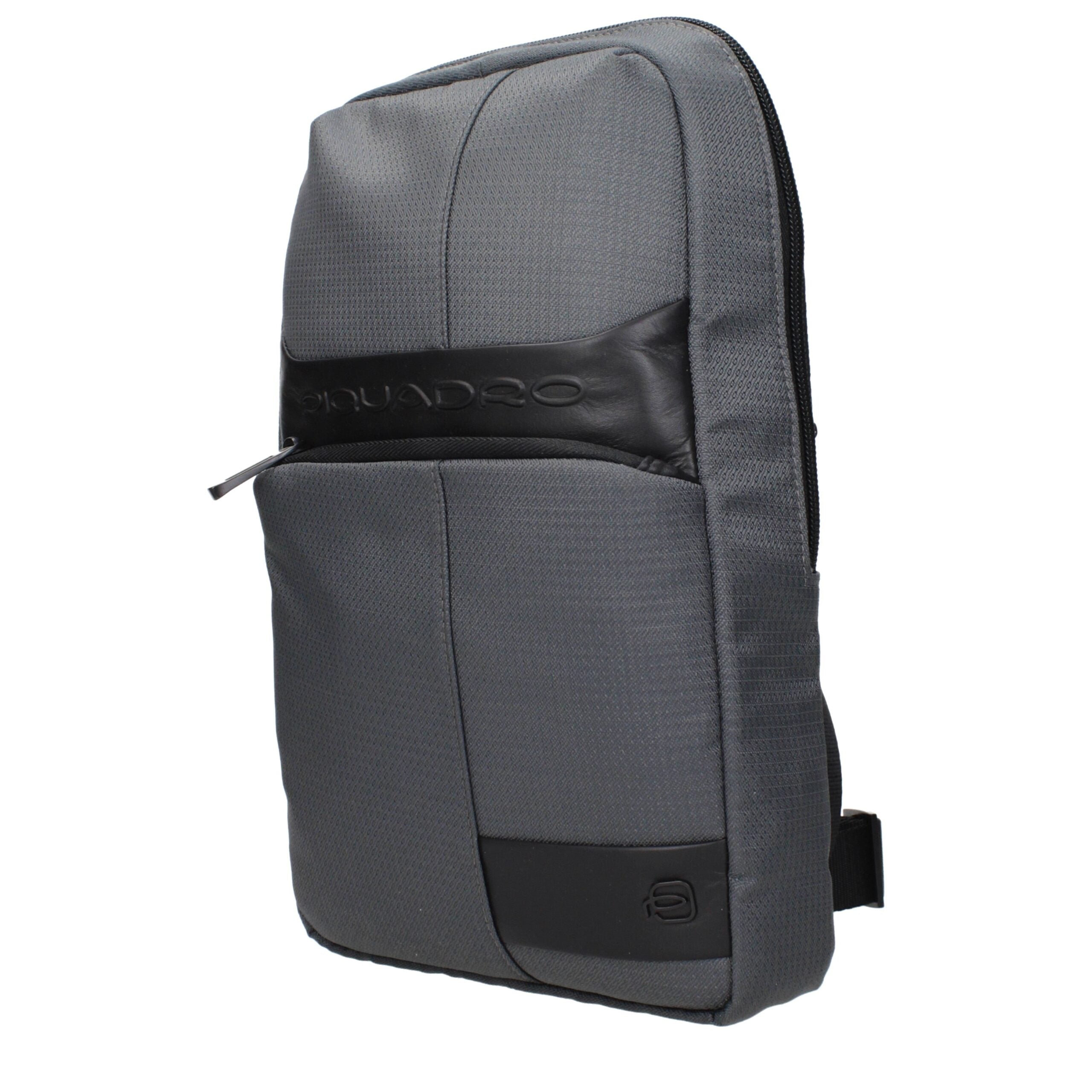 Gray Fabric Crossbody Bag