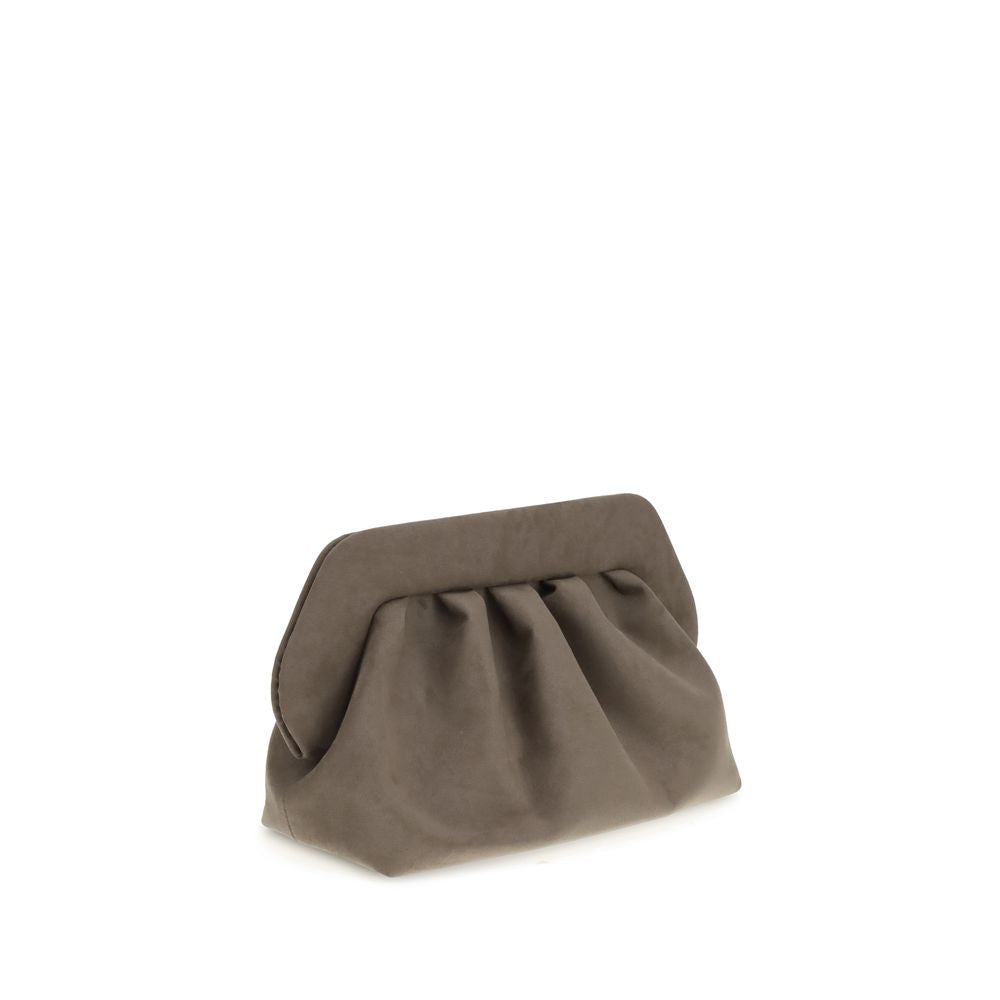 Brown Other Fibres Clutch Bag