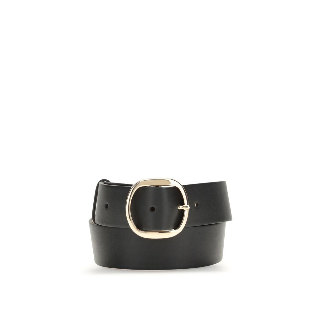 Black Leather Regular Belt