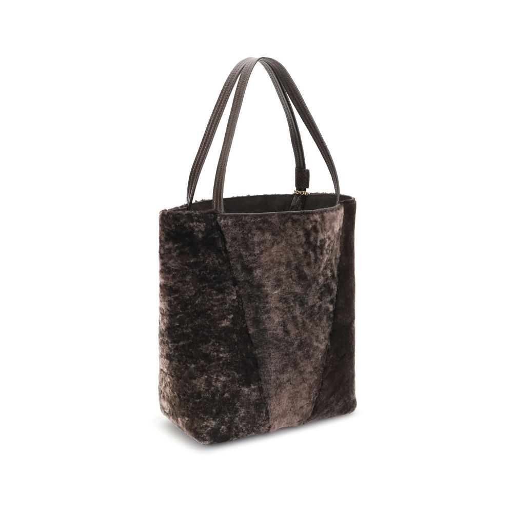 Spin Shearling Tote Bag