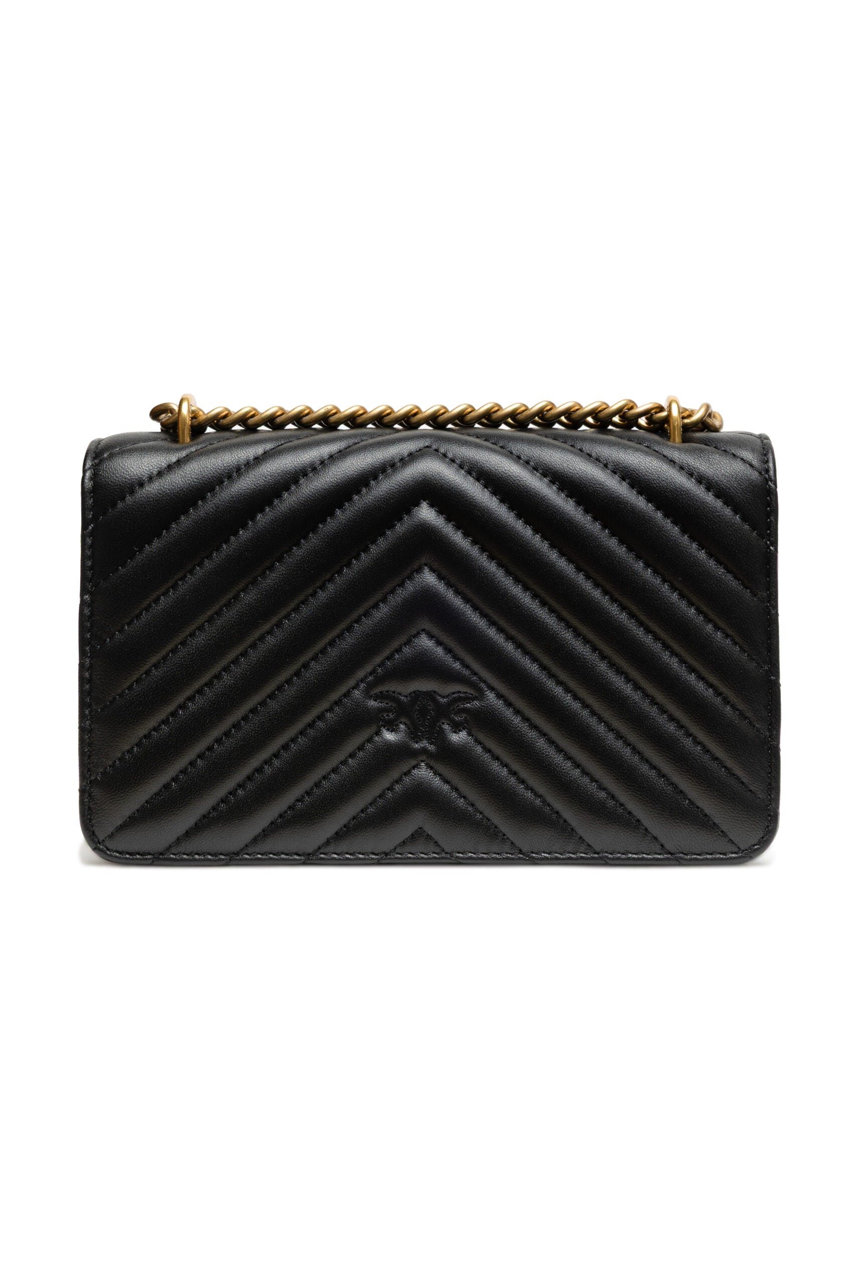 Black Leather Love One Mini Shoulder Bag