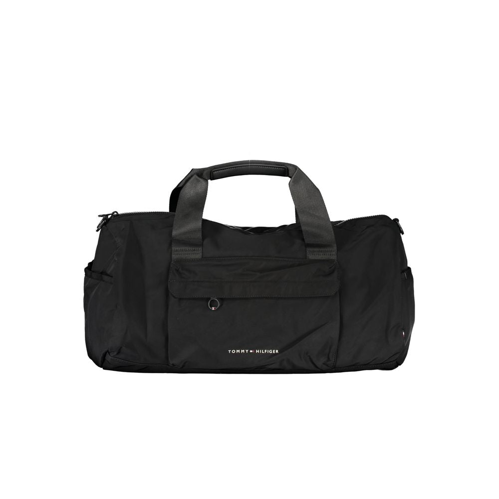 Black Polyester Men's Shoulder Bag