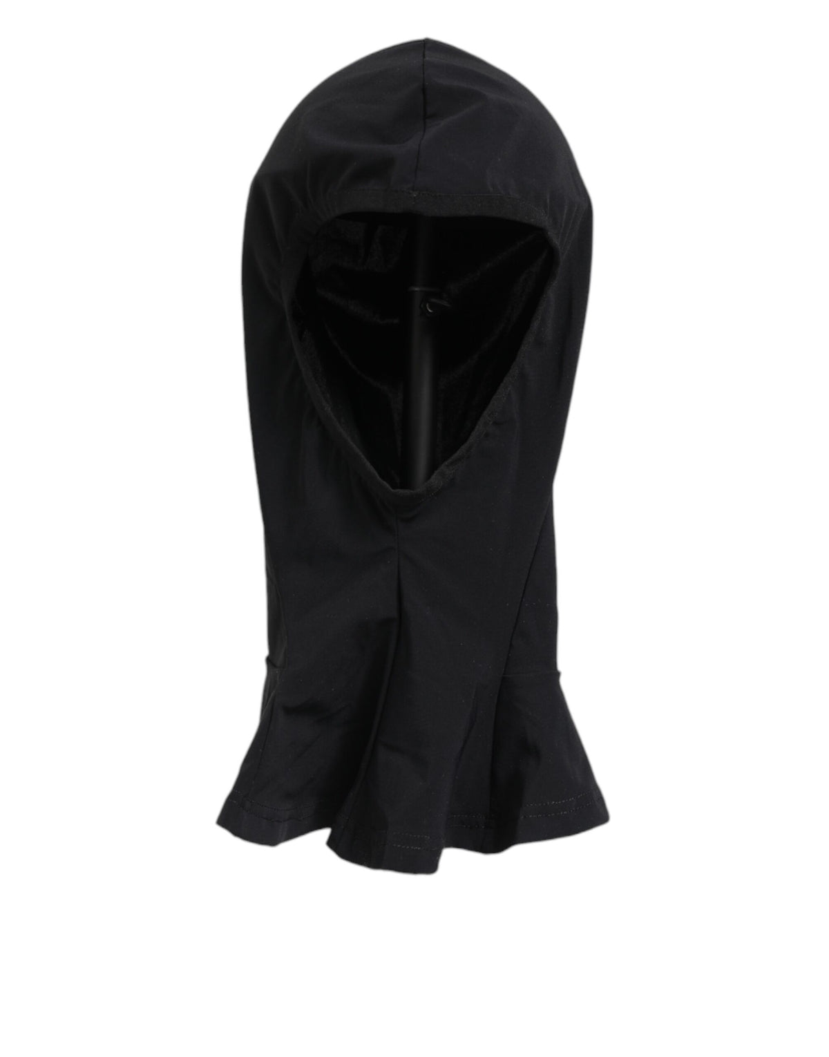 Black Nylon Elastane Balaclava Hood Face Cover Hat