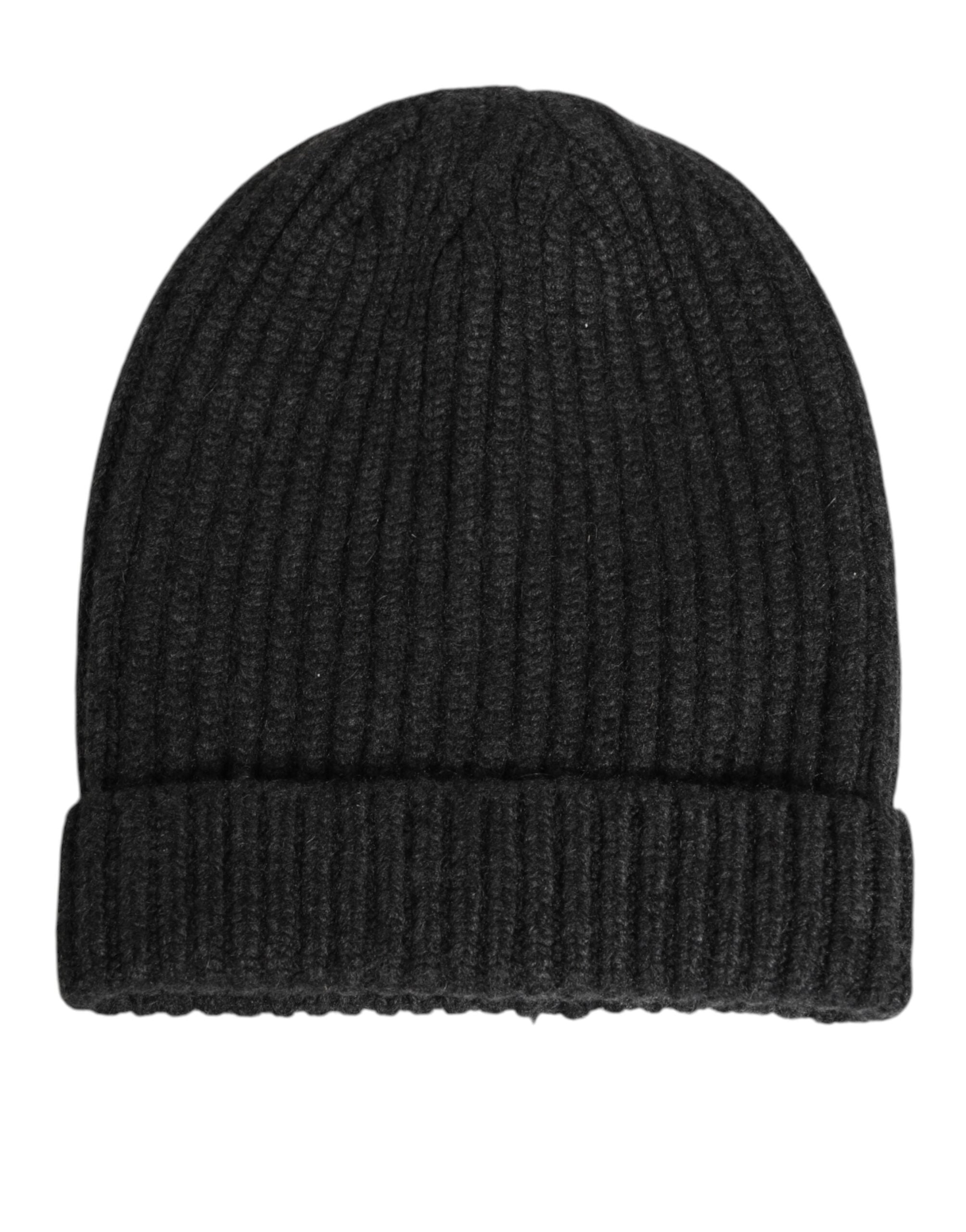 Black Cashmere Knitted Beanie Men Capello Hat