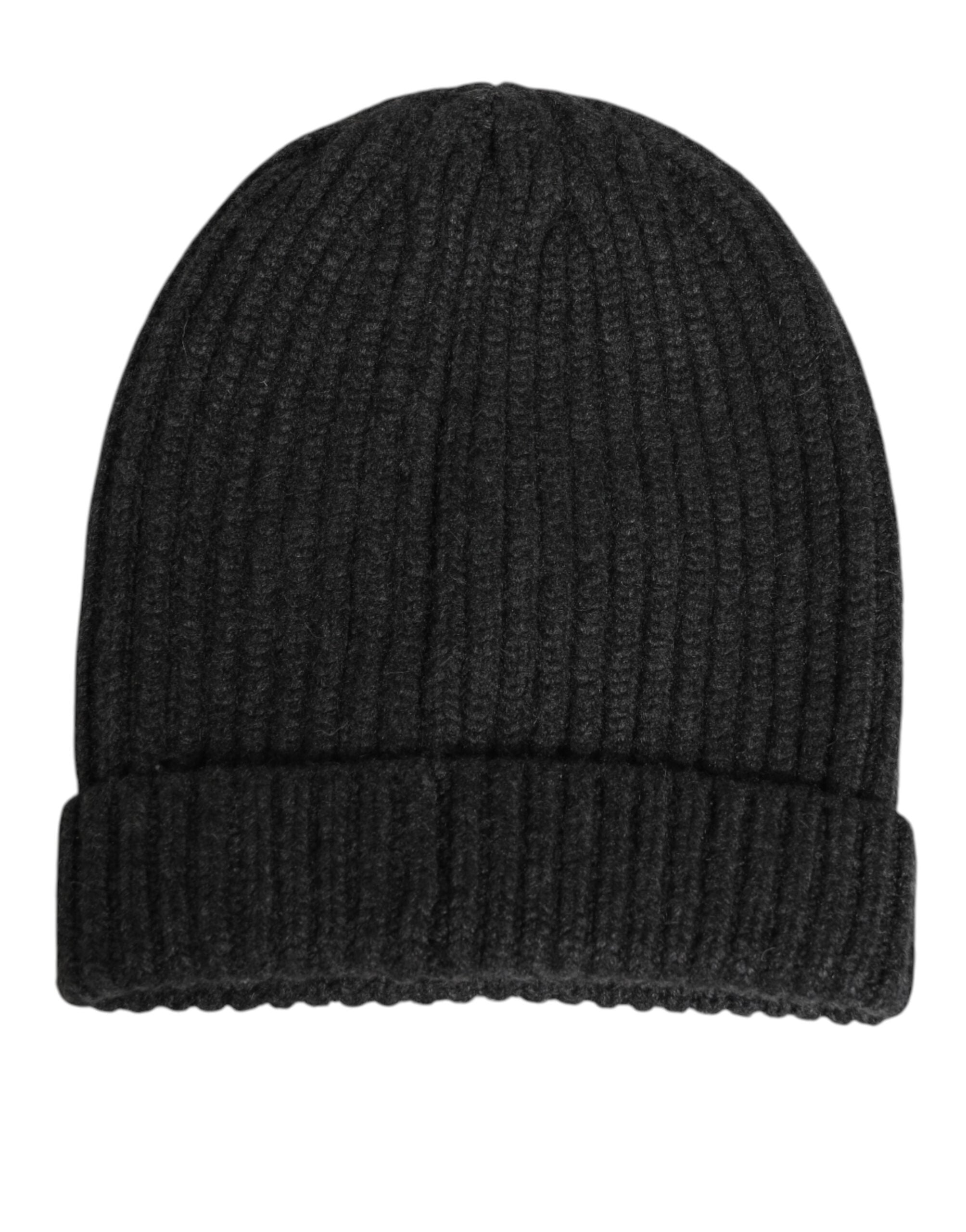 Black Cashmere Knitted Beanie Men Capello Hat