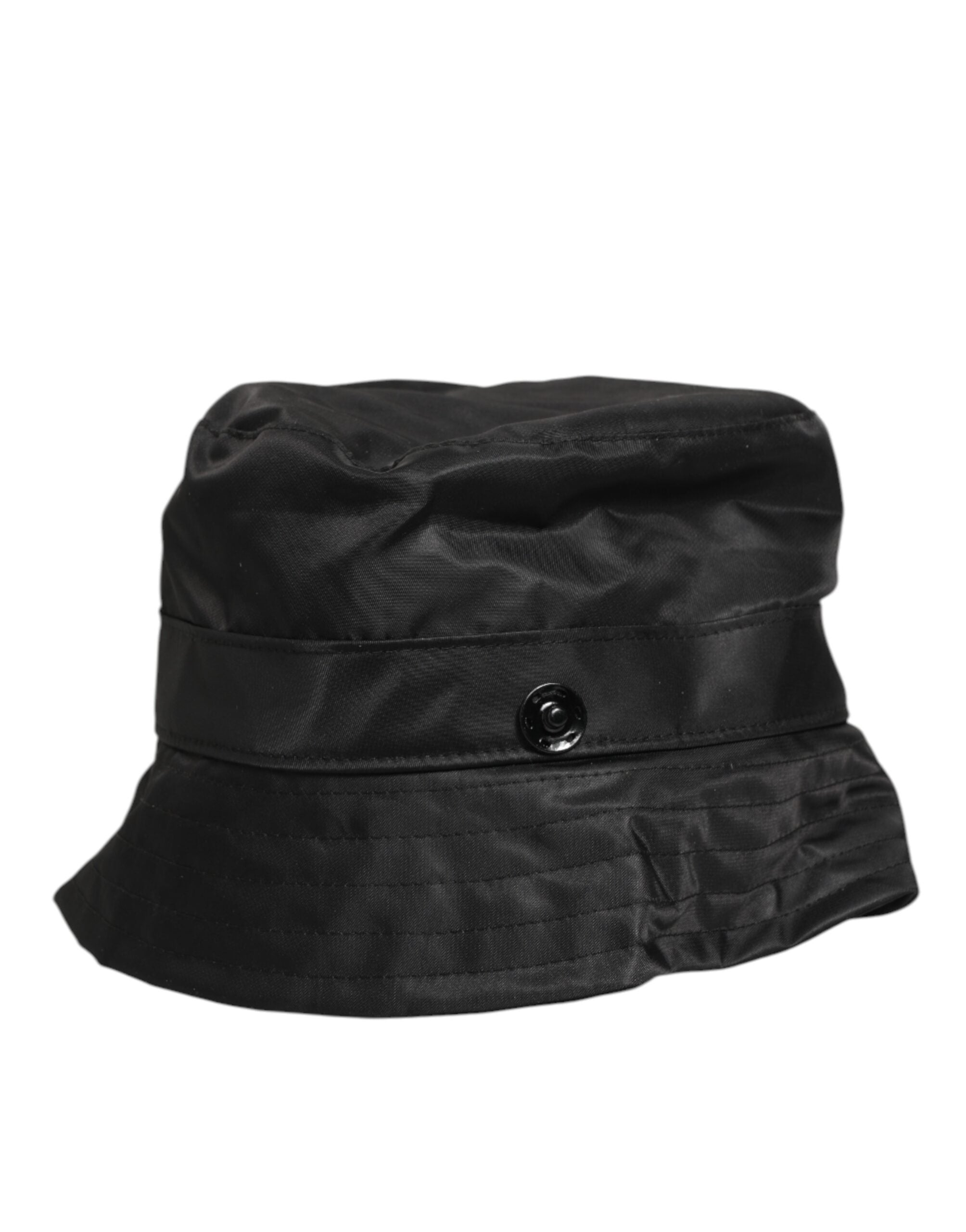 Black PVC Wide Brim Men Bucket Capello Hat