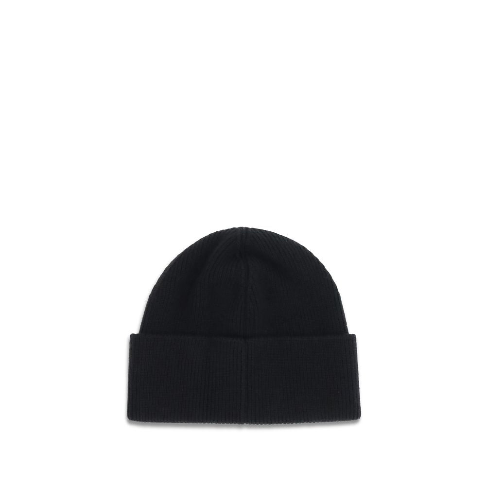 Black Merino Wool Beanie