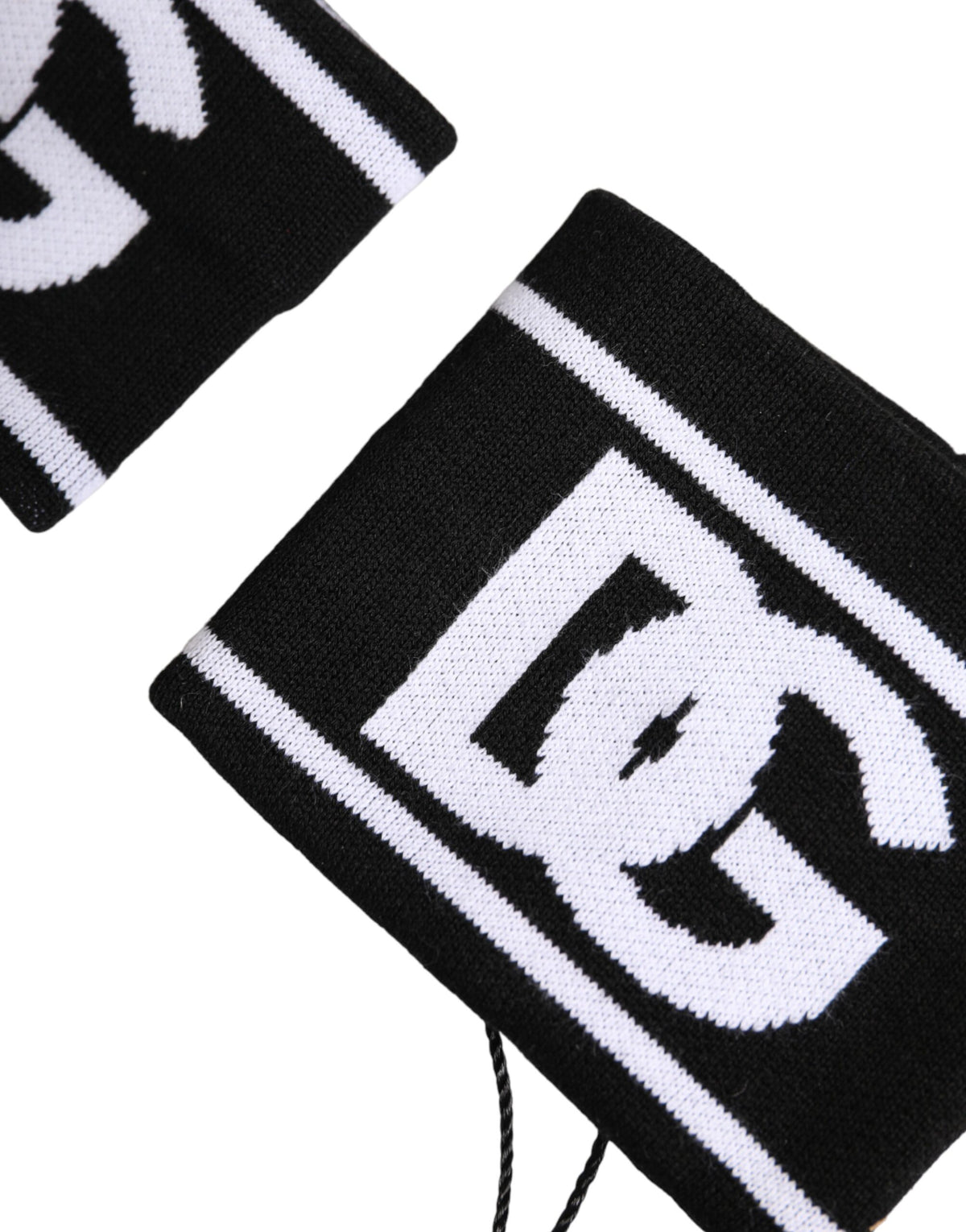 Black White DG Logo Cotton 1 Pair One Wristband