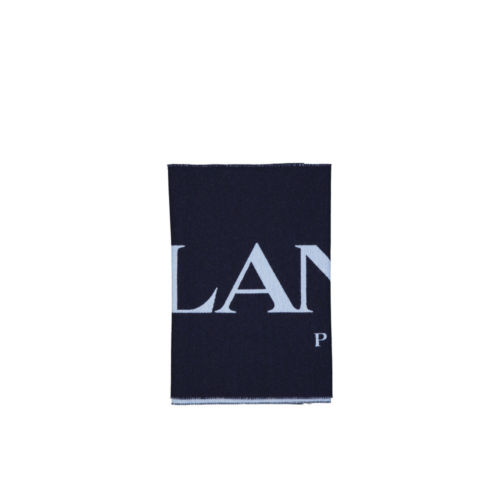 Wool And Silk Logo Scarf