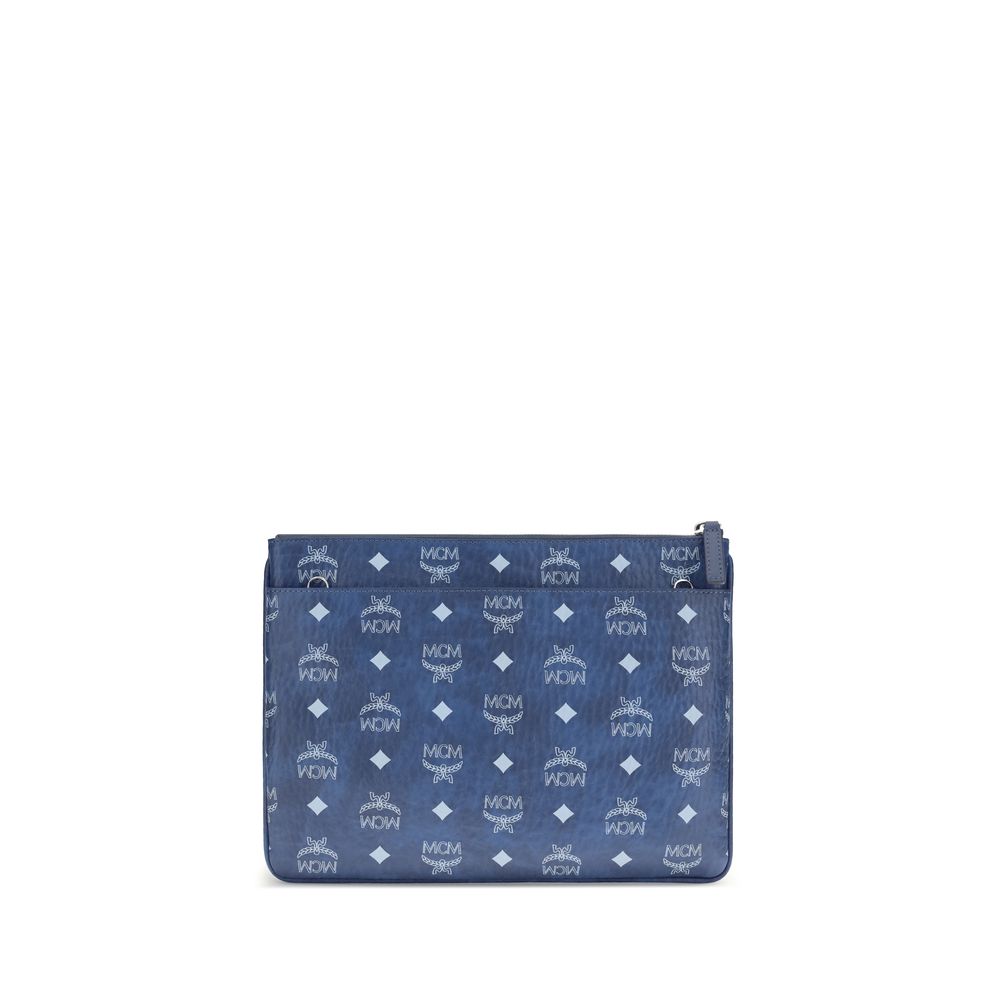 Blue Polyethylene Clutch Bag