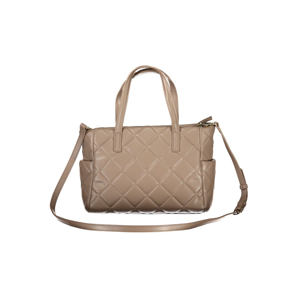 Brown Polyurethane Women's Bag
