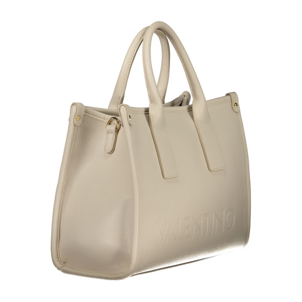 Beige Polyurethane Women's Bag