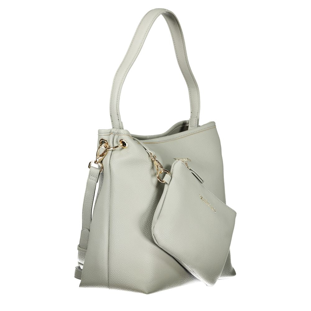 Grey Polyurethane Women's Bag
