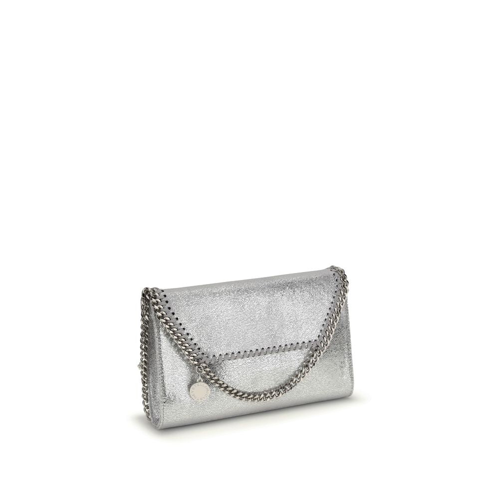 Silver Polyester Shoulder Bag