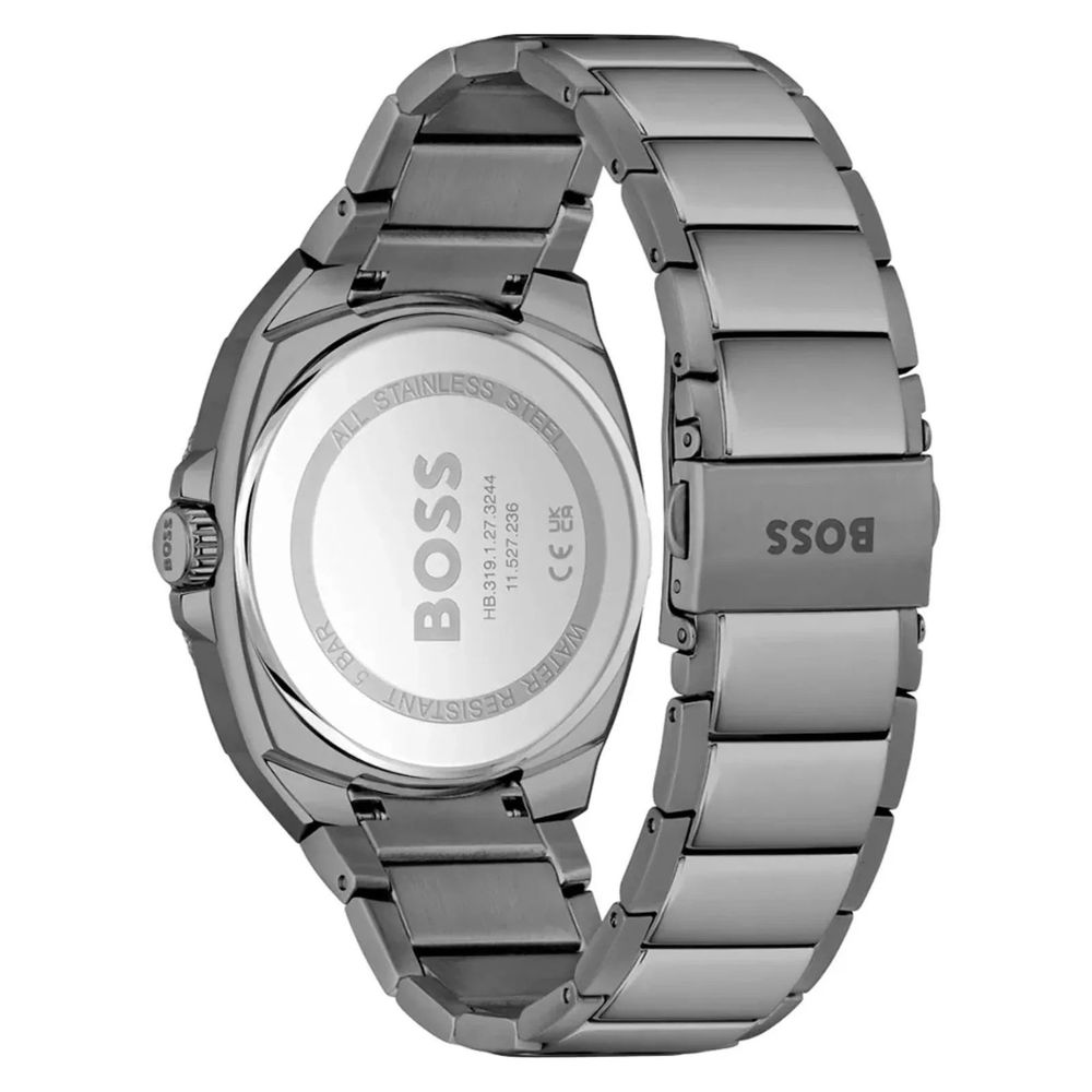 Gray Stainless Steel Dress Watch